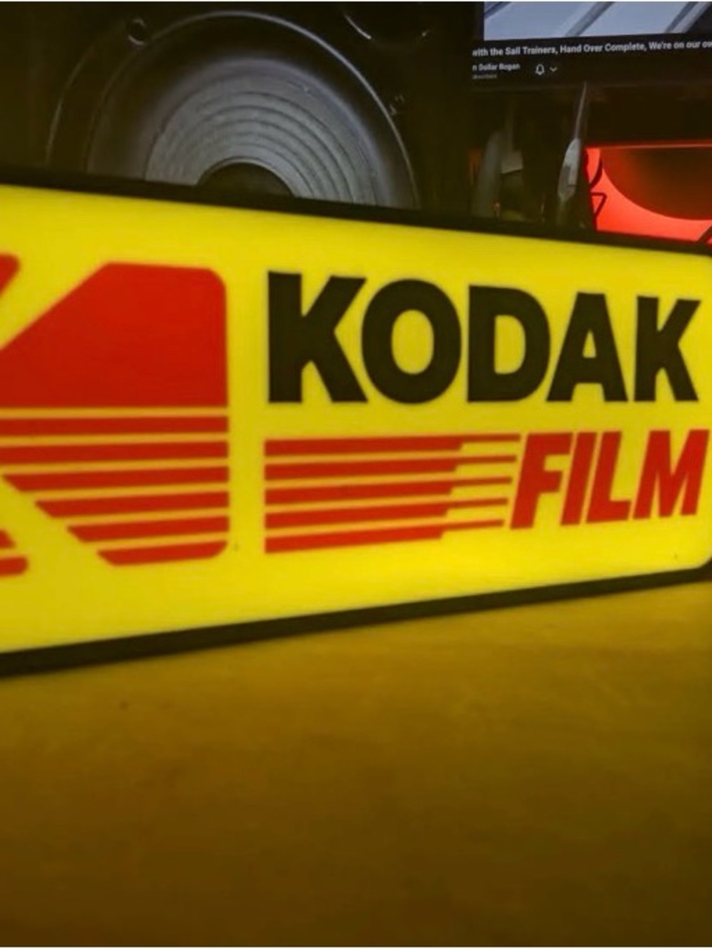 Kodak Yellow Film Lighted Sign